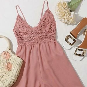 Crochet lace romper